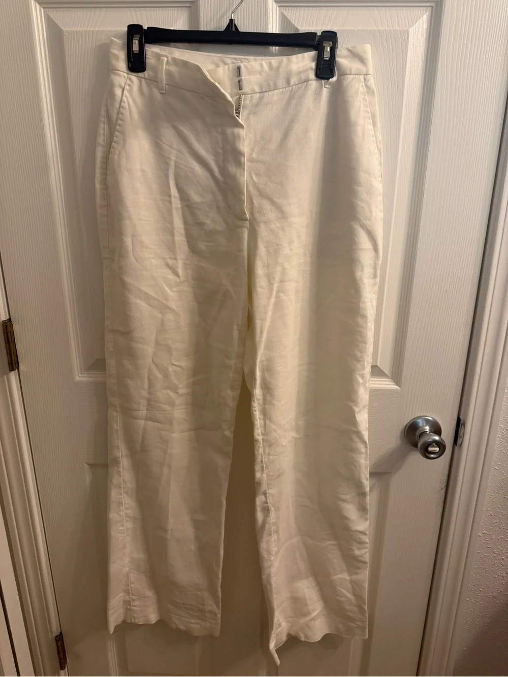 Aritzia Effortless Wide-Leg Linen Pants in Light Birch Size 8